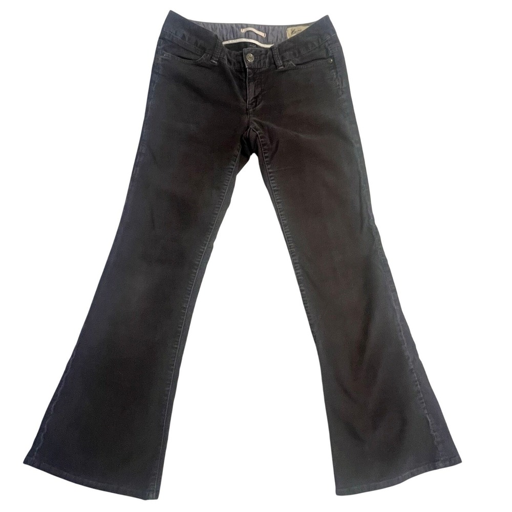 Gap Limited Edition Womens 1 Dark Gray Low Rise Flare Jeans Y2K Grunge Festival
